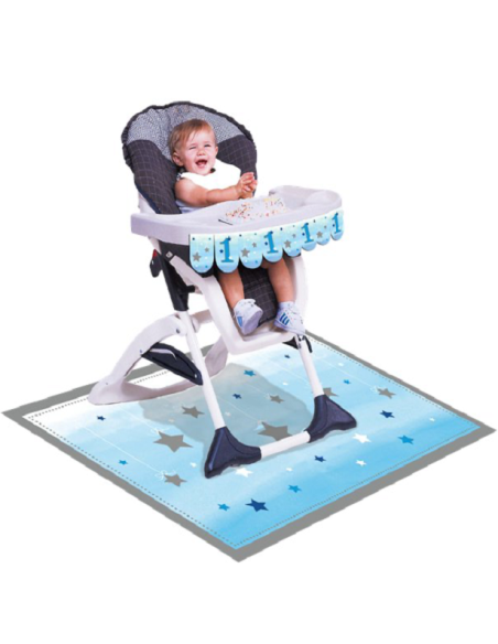 Kit de chaise haute 1er Anniversaire Étoile Bleu - Baby Party - Bellefete.ch