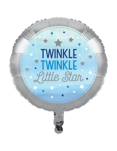 Ballon alu Petite Étoile Bleu - Déco fête bébé et anniversaire 1 an - Bellefete.ch