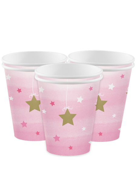 Partygläser Petite Étoile Rose - Geburtstagsdekoration 1 Jahr - Bellefete.ch