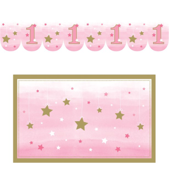 Kit de chaise haute 1er Anniversaire Étoile Rose - Baby Party - Suisse 2