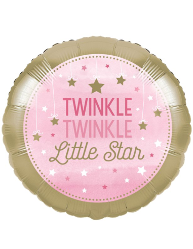 Ballon de fête alu Petite Étoile Rose - Décoration anniversaire 1 an - Bellefete.ch