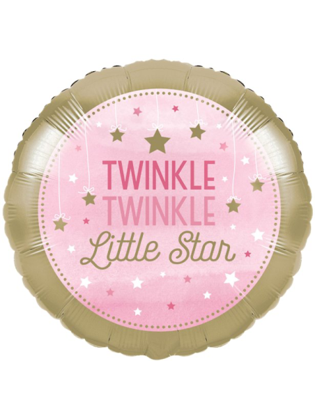 Ballon de fête alu Petite Étoile Rose - Décoration anniversaire 1 an - Bellefete.ch