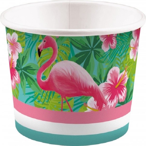 Töpfe mit billigem Flamingo-Eis in der Schweiz