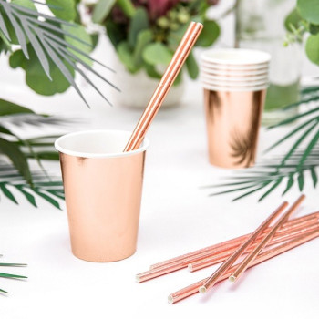 Bicchieri da festa in carta Rose Gold - Decorazione della tavola - Bellefete.ch 2