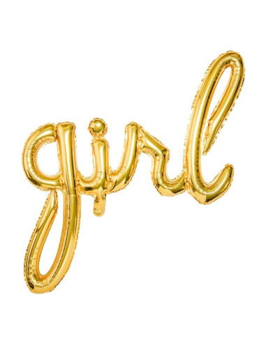 Aluminium Party Ballon "Mädchen" in Gold - Partyartikel - Bellefete.ch