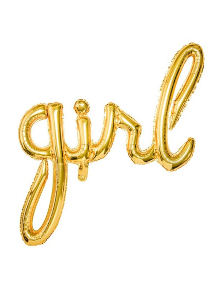 Aluminium Party Ballon "Mädchen" in Gold - Partyartikel - Bellefete.ch