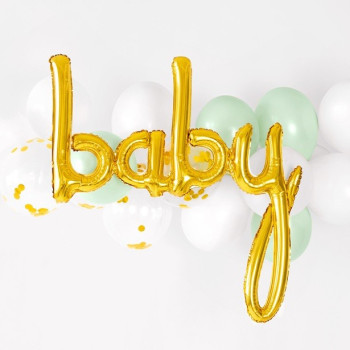 Partyball aus Aluminium "Baby" in Gold - Partyartikel - Schweiz 2