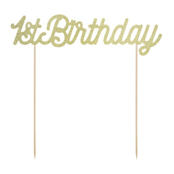 Décoration pour gâteau "1er Anniversaire" Or - Articles de fête - Bellefete.ch 2