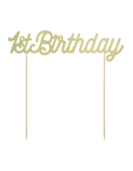 GOLDENE KUCHENDEKO ZUM ERSTEN GEBURTSTAG