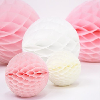 Decorazione palla di carta Rosa Chiaro - 20cm - Decorazione di festa - Bellefete.ch 2