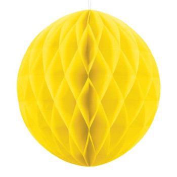 Boule de papier Jaune - 20 cm - Déco de fête - Bellefete.ch