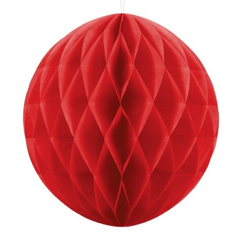 Palla di carta rossa - 20 cm - Decorazione di festa - Bellefete.ch