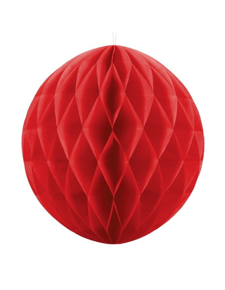 Palla di carta rossa - 20 cm - Decorazione di festa - Bellefete.ch