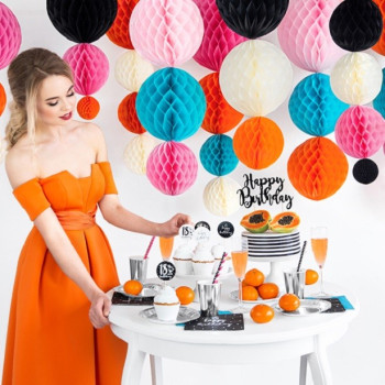 Rote Papierkugel - 20 cm - Party Dekoration - Bellefete.ch 2