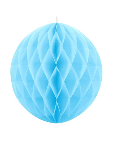 Décoration boule en papier Bleu Clair - 20cm - Déco de fête - Suisse
