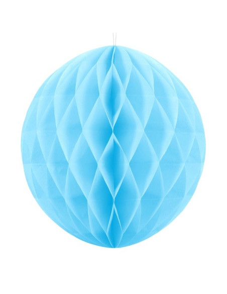 Décoration boule en papier Bleu Clair - 20cm - Déco de fête - Suisse