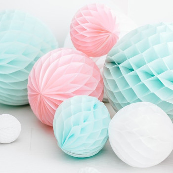 Papierkugel Dekoration Mintgrün - 20cm - Partydekoration - Bellefete.ch 2