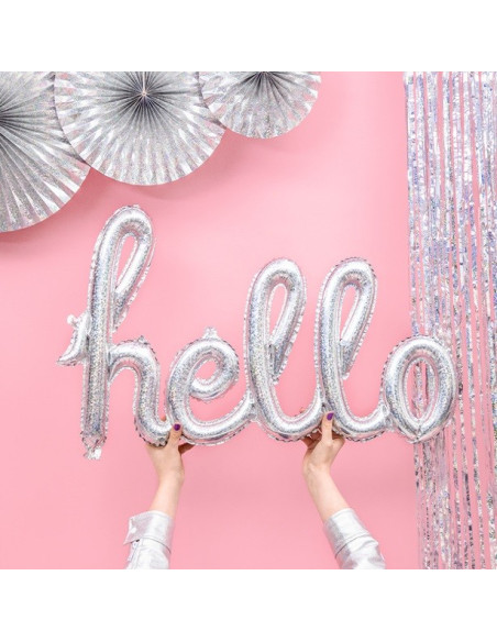 Ganz eigenhändiger Aluminium Partyball "Hello" - Partyartikel - Schweiz