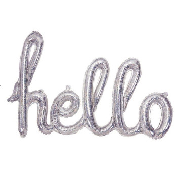 Ganz eigenhändiger Aluminium Partyball "Hello" - Partyartikel - Schweiz 2