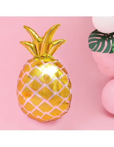 Großer goldener Ballon in Ananasform