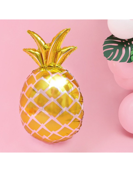 Großer goldener Ballon in Ananasform