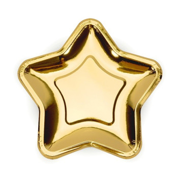 Piatti da festa a forma di stella Oro - Decorazione della tavola - Bellefete.ch