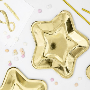 Piatti da festa a forma di stella Oro - Decorazione della tavola - Bellefete.ch 2