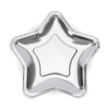 Partyteller in Sternform Silber - Tischdekoration - Bellefete.ch