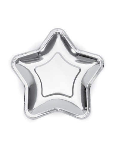 Partyteller in Sternform Silber - Tischdekoration - Bellefete.ch