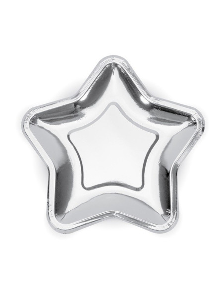 Partyteller in Sternform Silber - Tischdekoration - Bellefete.ch