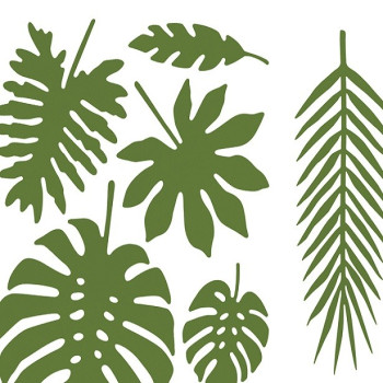 Feuilles tropicales vertes en papier - Décoration de fête - Bellefete.ch 2