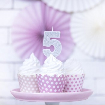 Anniversary House AHC50/4 Bougie métallique à paillettes en forme de  chiffre 4 pour gâteau d'anniversaire 4 ans Doré rose 7 cm