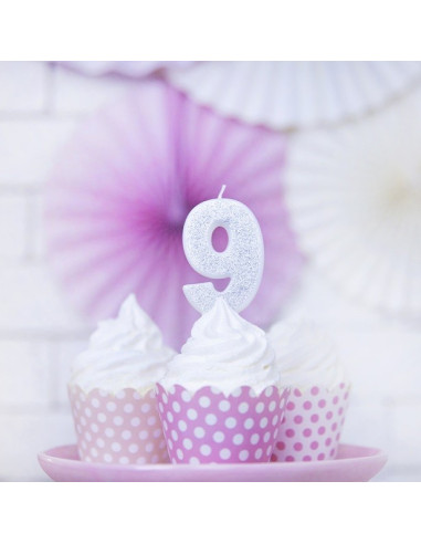 CANDELA NUMERO 9 IN ARGENTO IN SVIZZERA