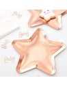 ASSIETTES BABY SHOWER ROSE GOLD PAS CHER