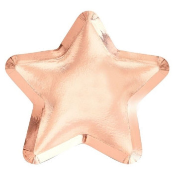 Piatti da festa a forma di stella oro rosa - Decorazione Baby Shower - Bellefete.ch 2