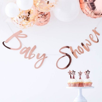Guirlande de Baby Shower Rose Gold - Articles de fête de naissance - Suisse