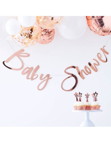 Baby Shower Girlande Rose Gold - Geburtsfestartikel - Schweiz