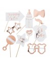 ACCESSOIRES PHOTOBOOTH BABY SHOWER ETOILE ROSE GOLD PAS CHER