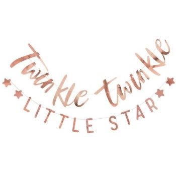 Party Girlande Baby Shower Stern Rose gold - Geburtsfest Artikel - Schweiz 2