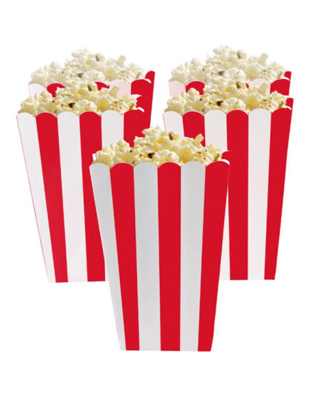 Rot gestreifte Popcorn-Boxen - Party Dekoration - Bellefete.ch