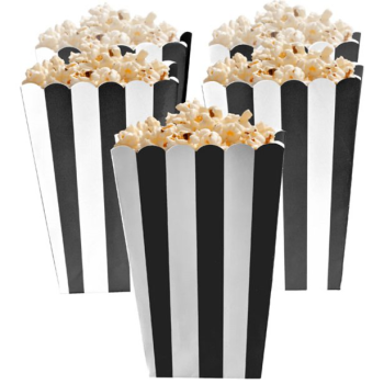 Schwarze Popcorn-Boxen - Party Dekoration - Bellefete.ch