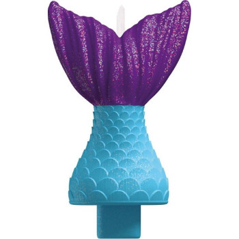 Bougie de gâteau en forme de Queue de Sirène - Déco pour gâteau d'anniversaire Sirène - Bellefete.ch