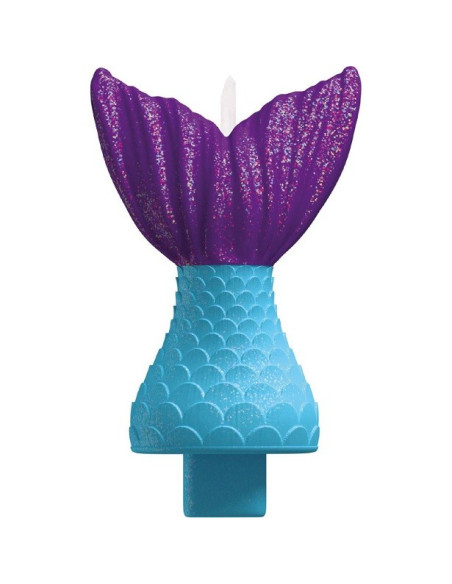 Bougie de gâteau en forme de Queue de Sirène - Déco pour gâteau d'anniversaire Sirène - Bellefete.ch