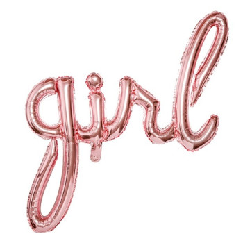 Ballon en aluminium Rose Gold "Girl" - Décorations baby shower en Suisse - Bellefete.ch 2