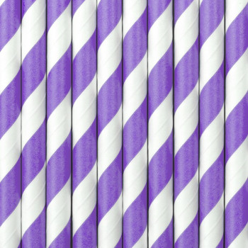Cannucce a righe di carta Viola - Decorazione di festa - Bellefete.ch - Svizzera