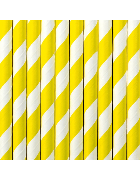 Pailles de fête à rayures Jaune - Accessoire vaisselle fête et célébration - Bellefete.ch Pailles de fête à rayures Jaune - Accessoire vaisselle fête et célébration - Bellefete.ch