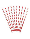 PAILLES EN PAPIER RAYURES ROUGE