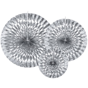 Éventails de fête en papier Argent métallique - Articles de fête - Bellefete.ch 2