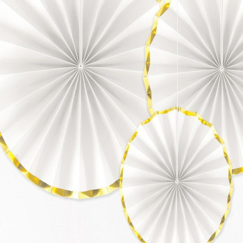 Decorazioni a ventagli in Bianco e Oro - Decorazione di festa - Bellefete.ch 2