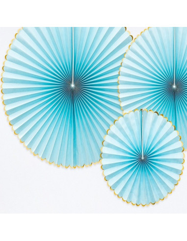 DECORI A VENTAGLIO IN AZZURRO CIELO